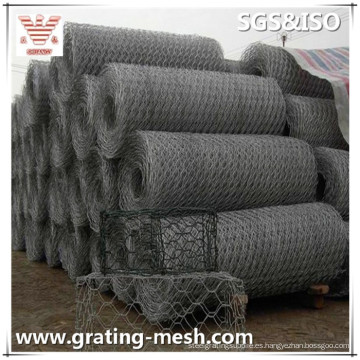 Malla galvanizada de Gabion / malla de acero Gabion / tejida con tamaños